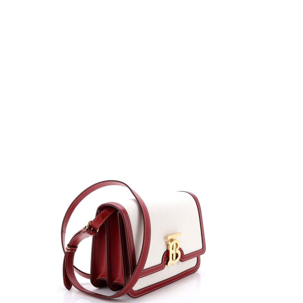 Burberry Tb Flap Bag Canvas Small #241517B92B - Picture 2 of 6